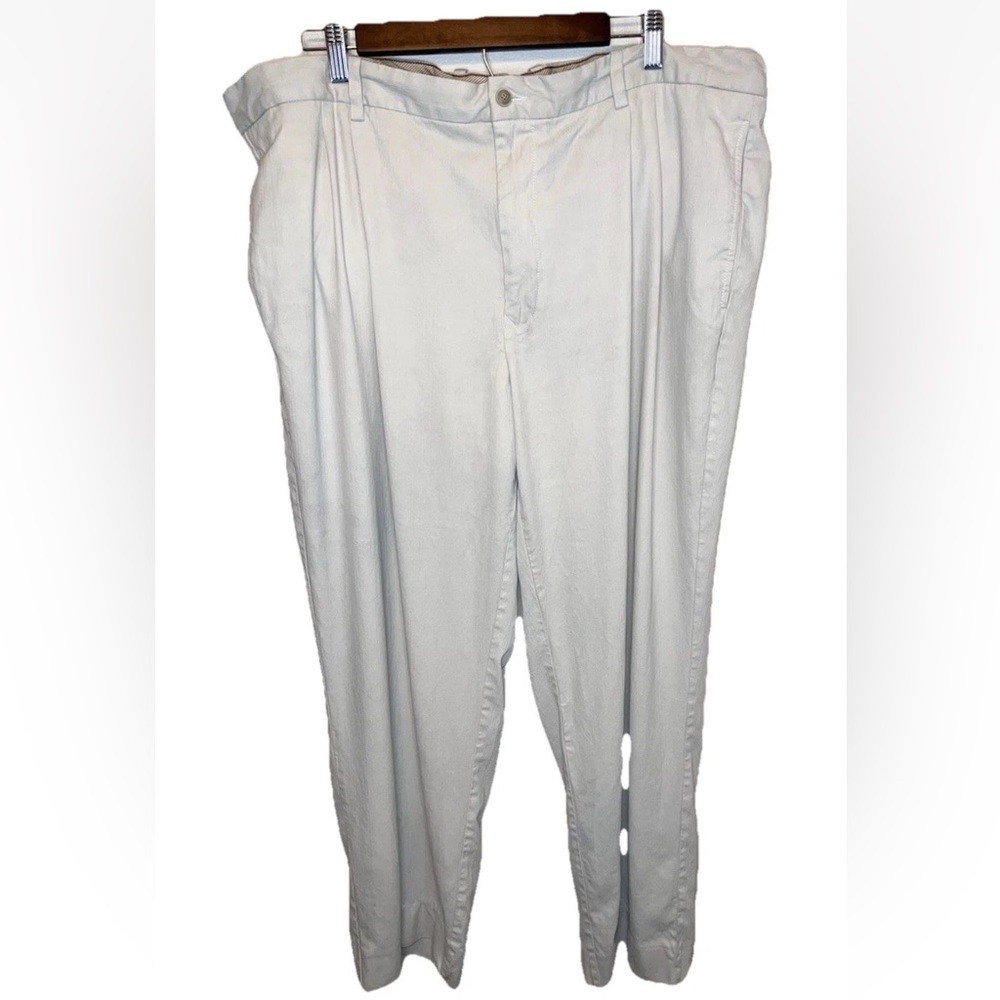 Tommy Bahama Men’s Cream Silk Rayon Bamboo Pants 42x32 EUC